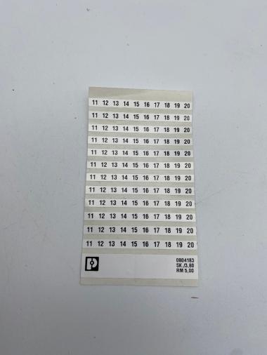 Klemnummer 11-20 